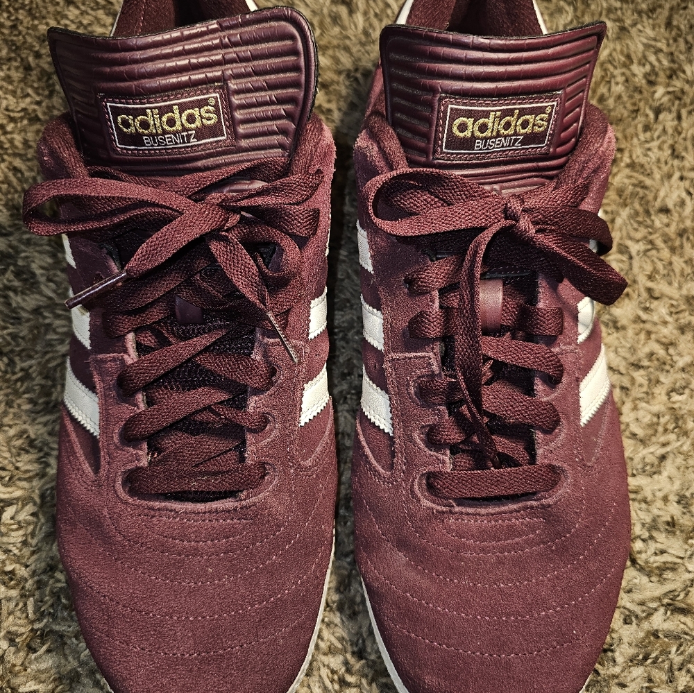 Adidas Busenitz Maroon Suede Skateboarding Shoes